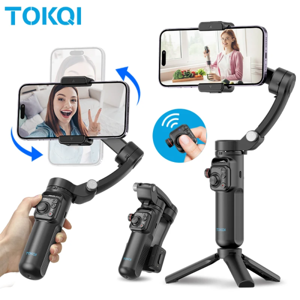 TOKQI M02 3-Axis Gimbal Stabilizer Handheld For Vlog Video For Sale