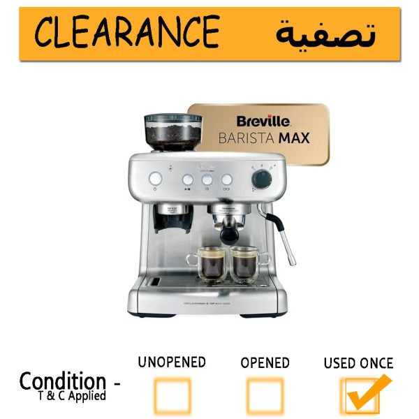 Breville VCF126 Barista Max Coffee Machine - Stainless Steel - Clearance Discount