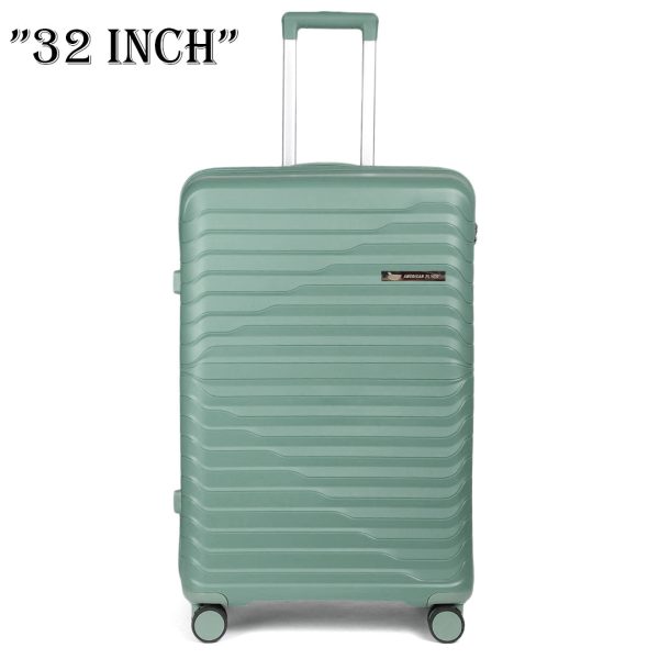 American Flyer Luggage Bag 32 Inch Check-in Luggage Trolly - Dark Green For Sale