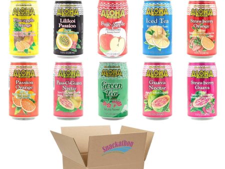 Aloha Maid Drinks Variety Pack, 10 Flavors, 1 Can per Flavor, Total 10 Cans Hot on Sale