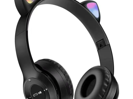 RGB Glow Lights Cat Ear Wireless Headphone - P47M Online Sale