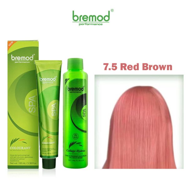 Bremod Performance 8.65 Pink Orange Hair Color With Oxidizer - 100ml+100g Sale