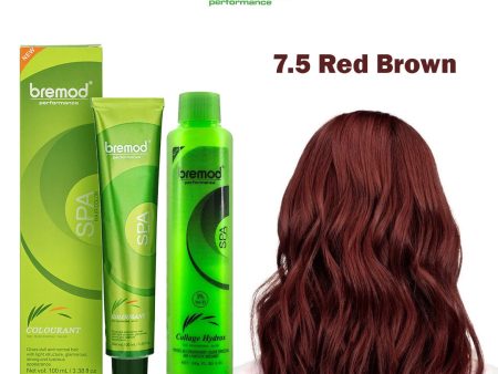 Bremod Performance 7.5 Red Brown Hair Color With Oxidizer - 100ml+100g Online Sale