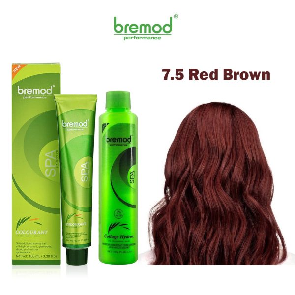 Bremod Performance 7.5 Red Brown Hair Color With Oxidizer - 100ml+100g Online Sale